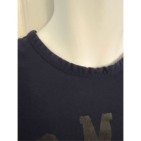Tommy Hilfiger Y2K Navy Blue Track T-Shirt. Size Medium - Picture 5 of 7